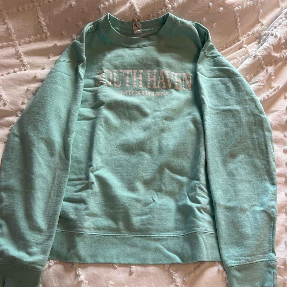 Teal South Haven Crewneck